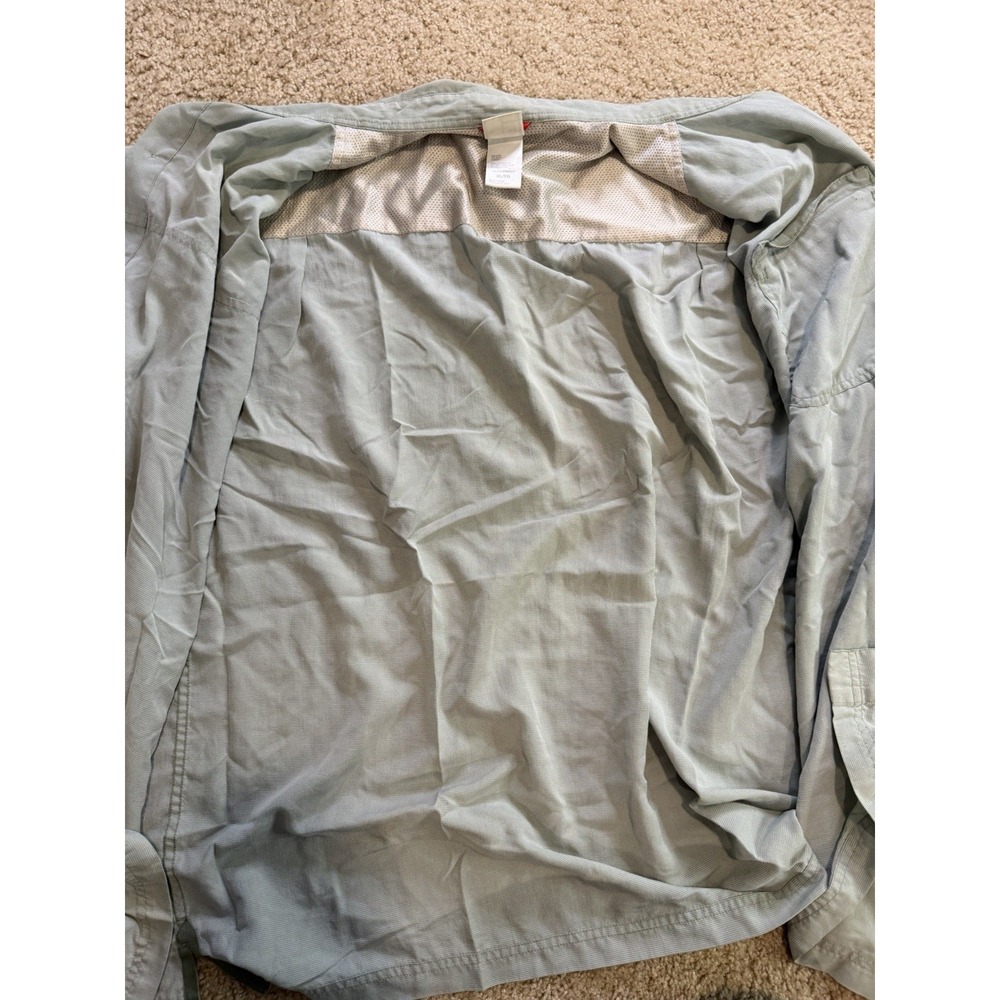 North Face Short Sleeve Vented Fishing Shirt Size X-Large Seafoam‎ Green/Gray - Picture 7 of 9
